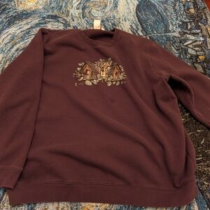 Northern Reflections Brown Cabin Design Sweater